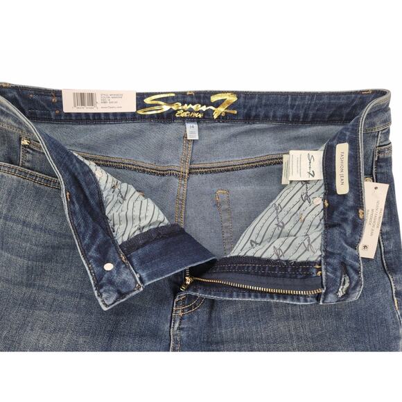 Seven7 Fashion Bootcut Jeans‎ Women’s Size 14 Blue Stretch High Rise Flare Denim - Picture 3 of 4